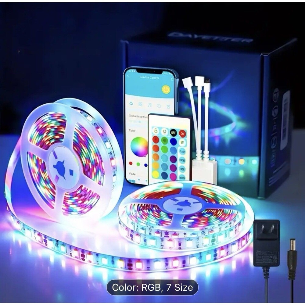 25 Ft LED Strip Lights, Smart Light with App Remote Control, RGB LED 2ROLL100ft